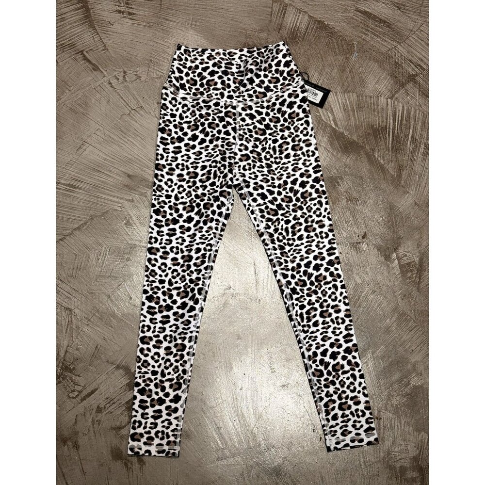 Lahana Active Womens Emari 7/8 Leggings Small Leopard Print Athleisure New With